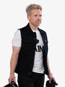 SA1NT Moto Denim Vest | Black - Saint USA