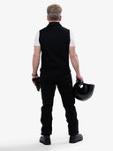 SA1NT Moto Denim Vest | Black - Saint USA