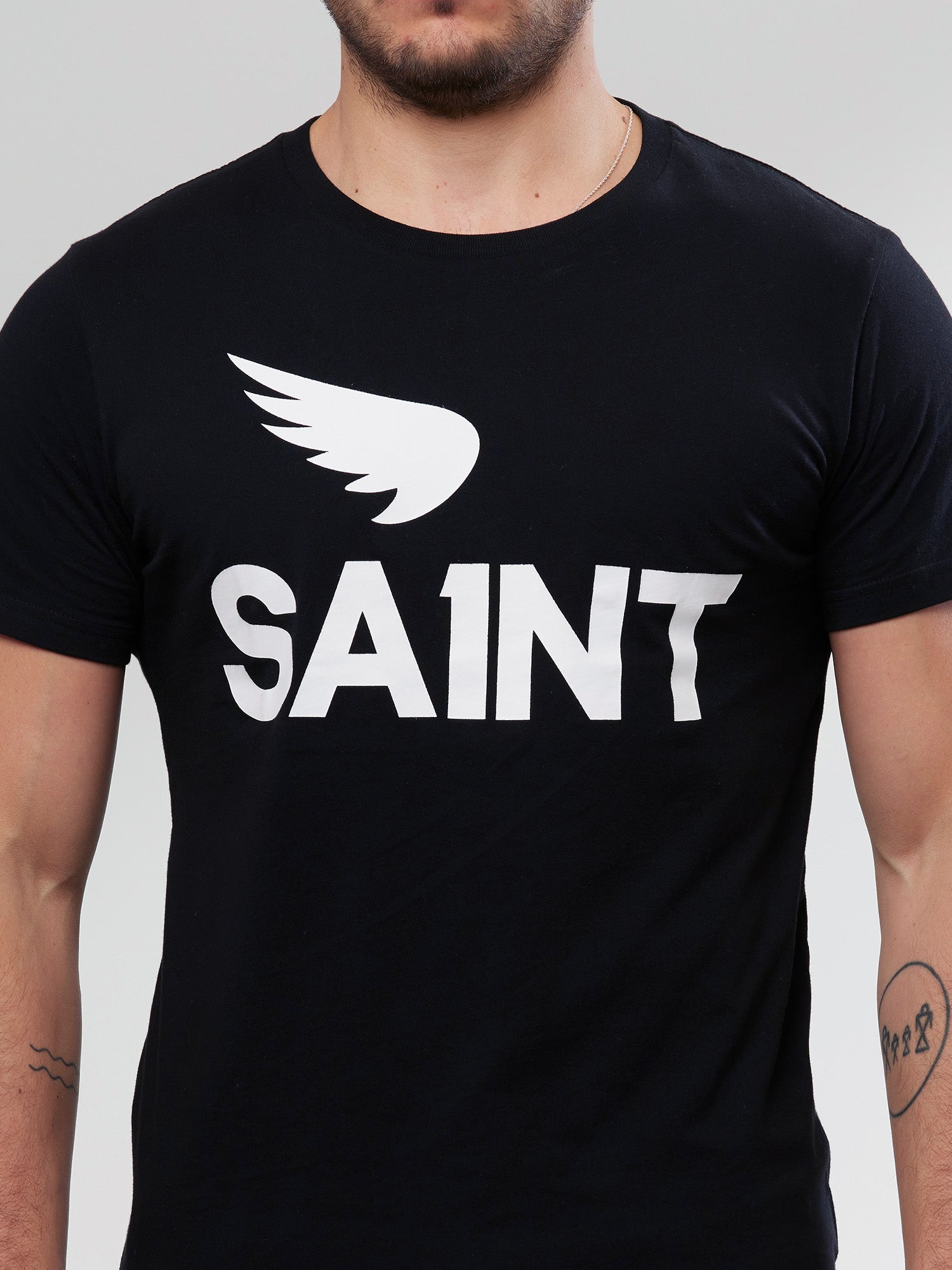 SA1NT No. 1 Tee - Black - Saint USA