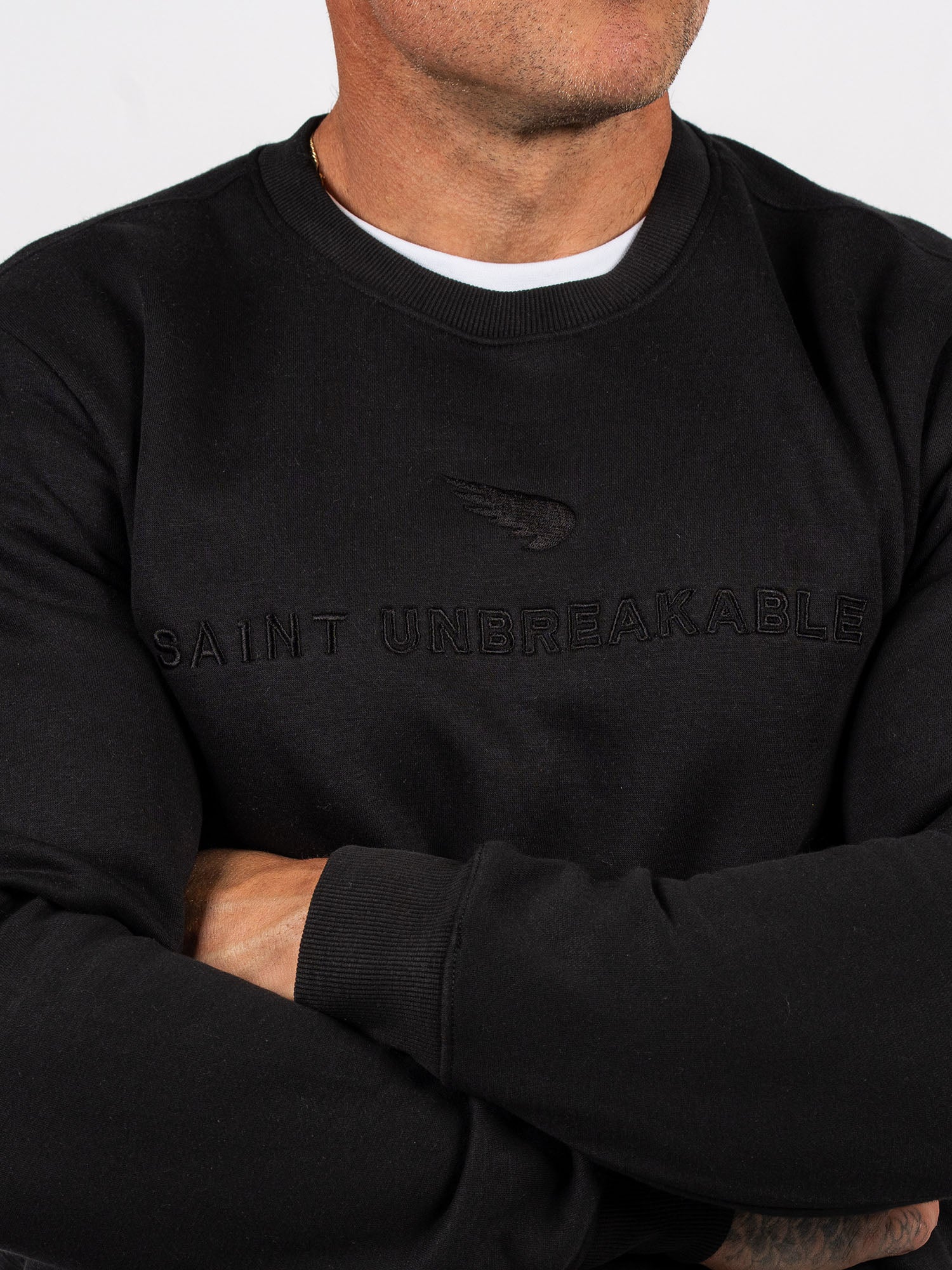 Embroidered Cotton Tencel Crew - Saint USA