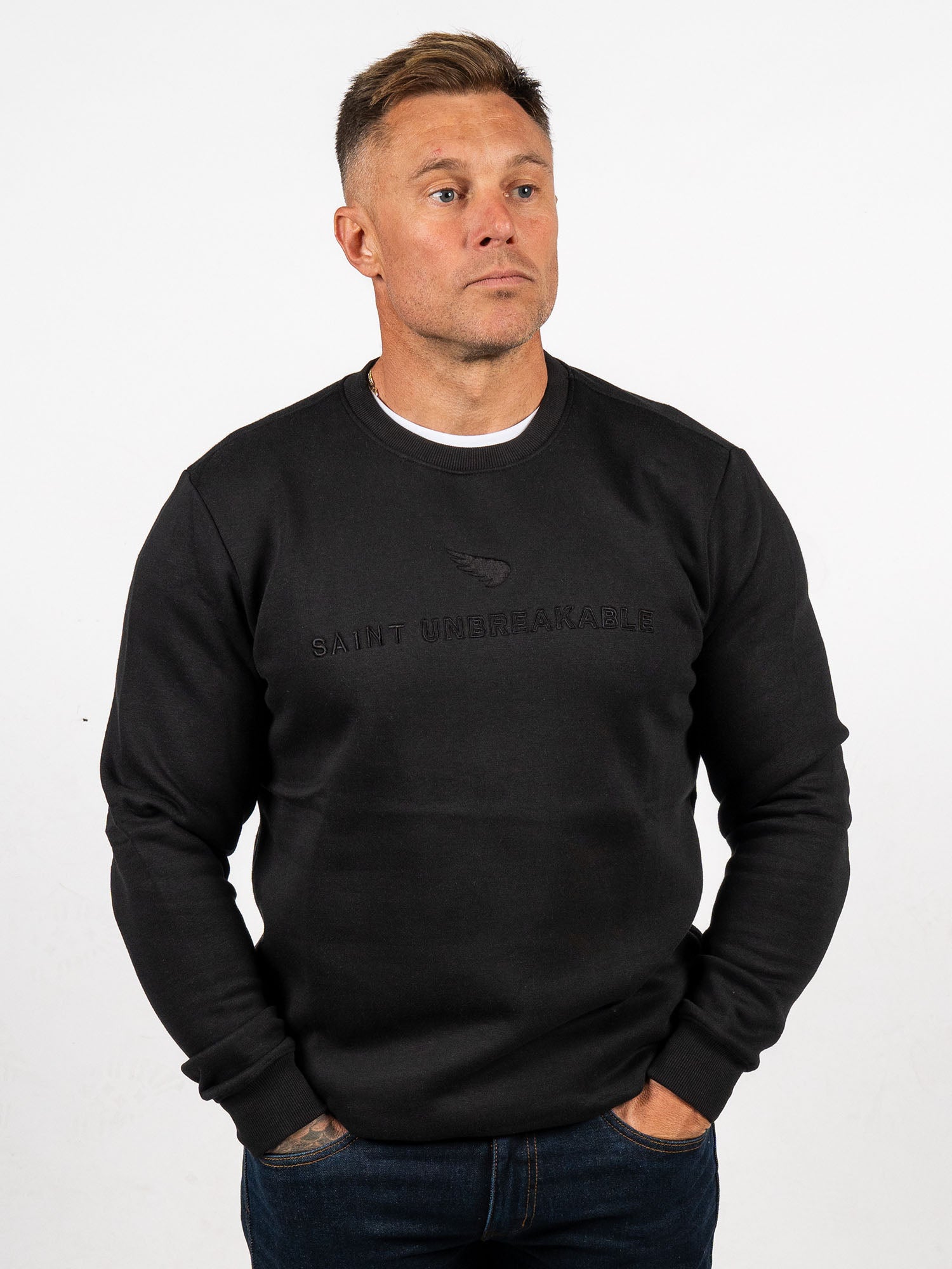 Embroidered Cotton Tencel Crew - Saint USA