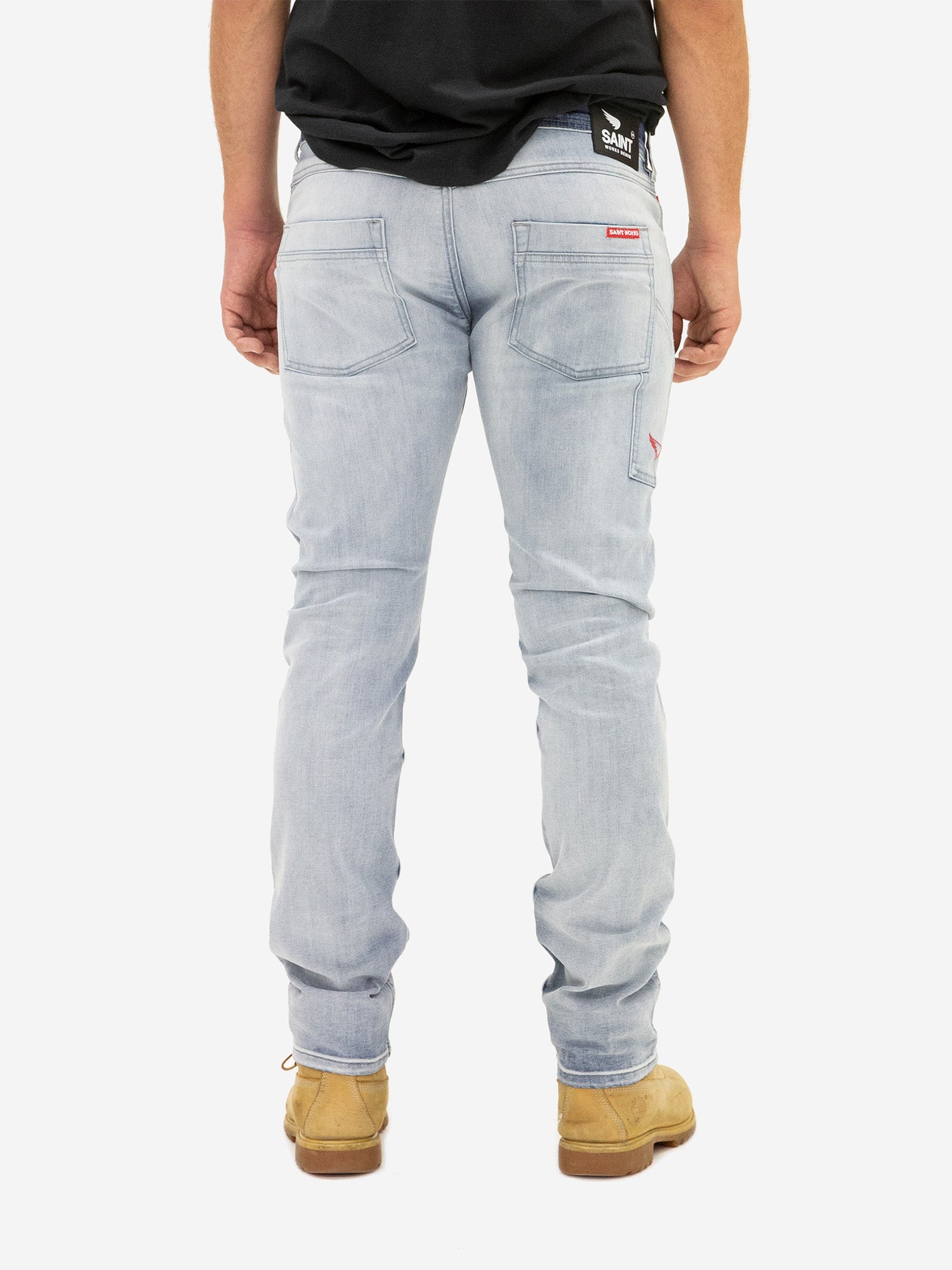 Workwear Slim Fit Jeans - Light Bleached - Saint USA