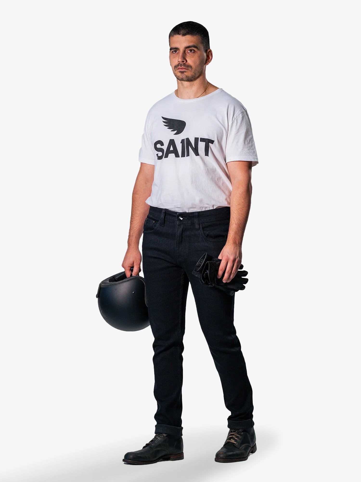 SAINT 4450 アンブレイカブル スリムパンツ Unbreakable Slim Denim Moto Jeans – Black, Non-Armored | Dyneema