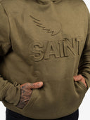 Embossed Cotton Tencel Hoodie