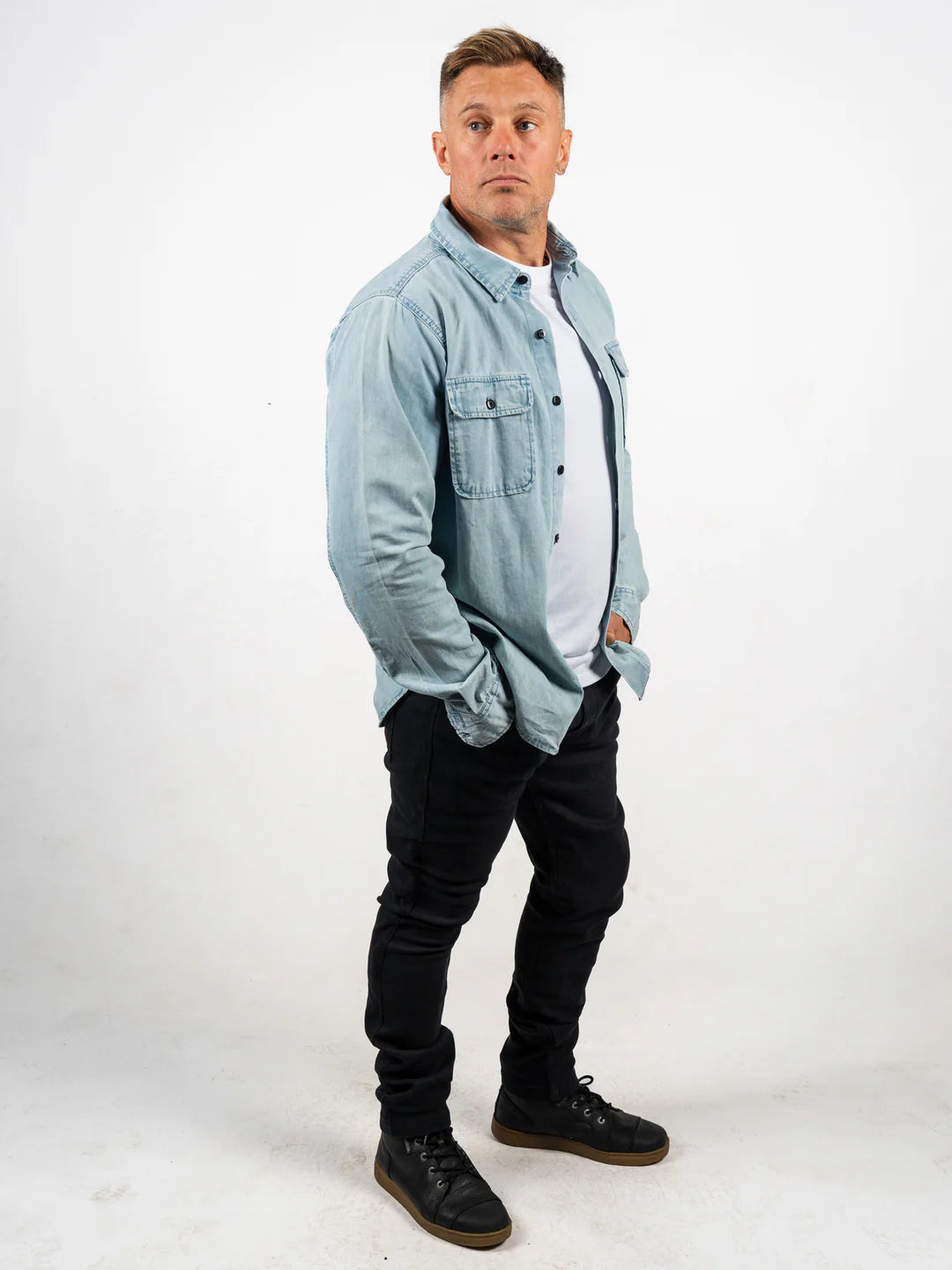 Bleached Denim Shirt Bleached Denim Shirt