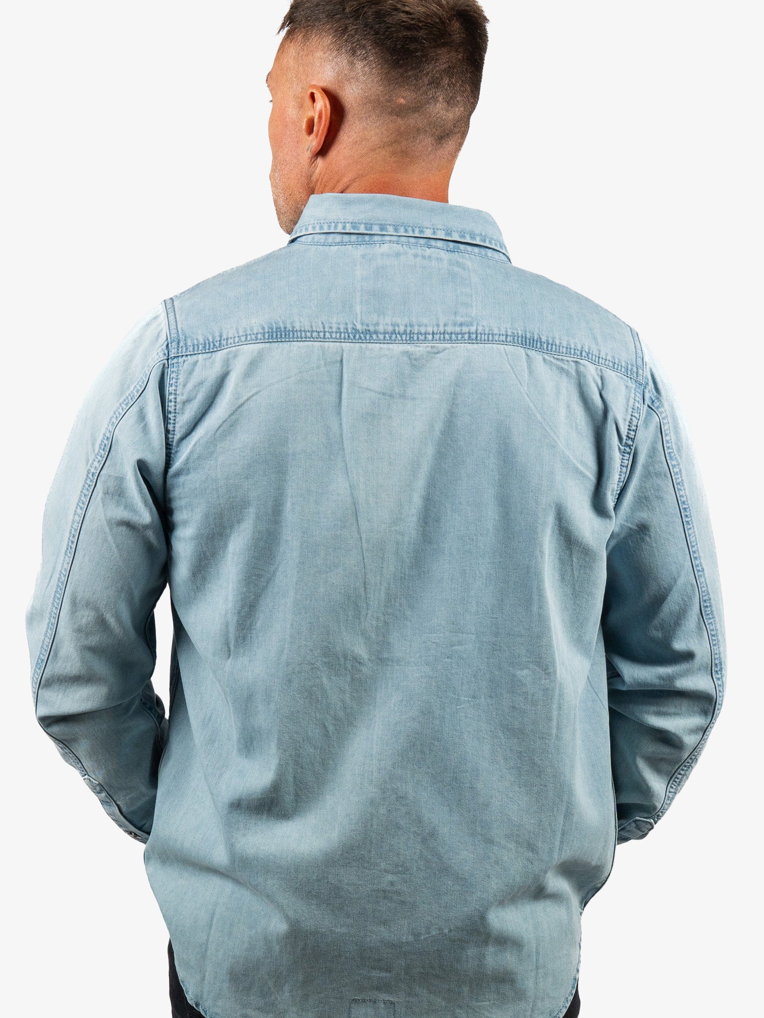 トップス L'Appartement BLEACH DENIM SHIRTS Bleached Denim Shirt – Saint USA