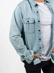 Bleached Denim Shirt - Saint USA