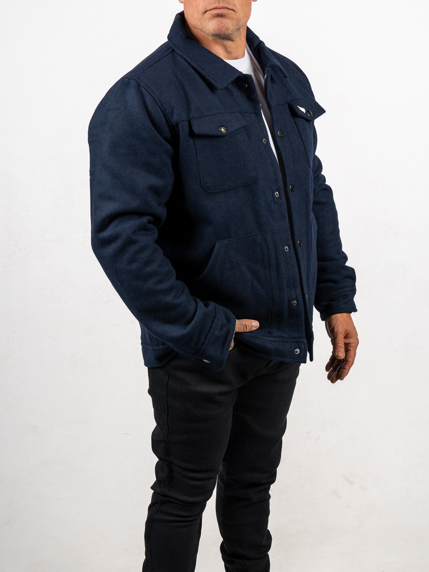 Wool Sherpa Lined Jacket - Saint USA