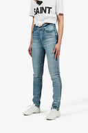 Women's Unbreakable Coretec 12oz Skinny Jeans | Bleached | Armors Included - Saint USA