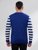Retro Knit Crew | Blue Stripe - Saint USA