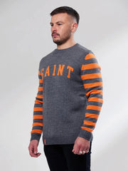 Retro Knit Crew - Orange Stripe - Saint USA