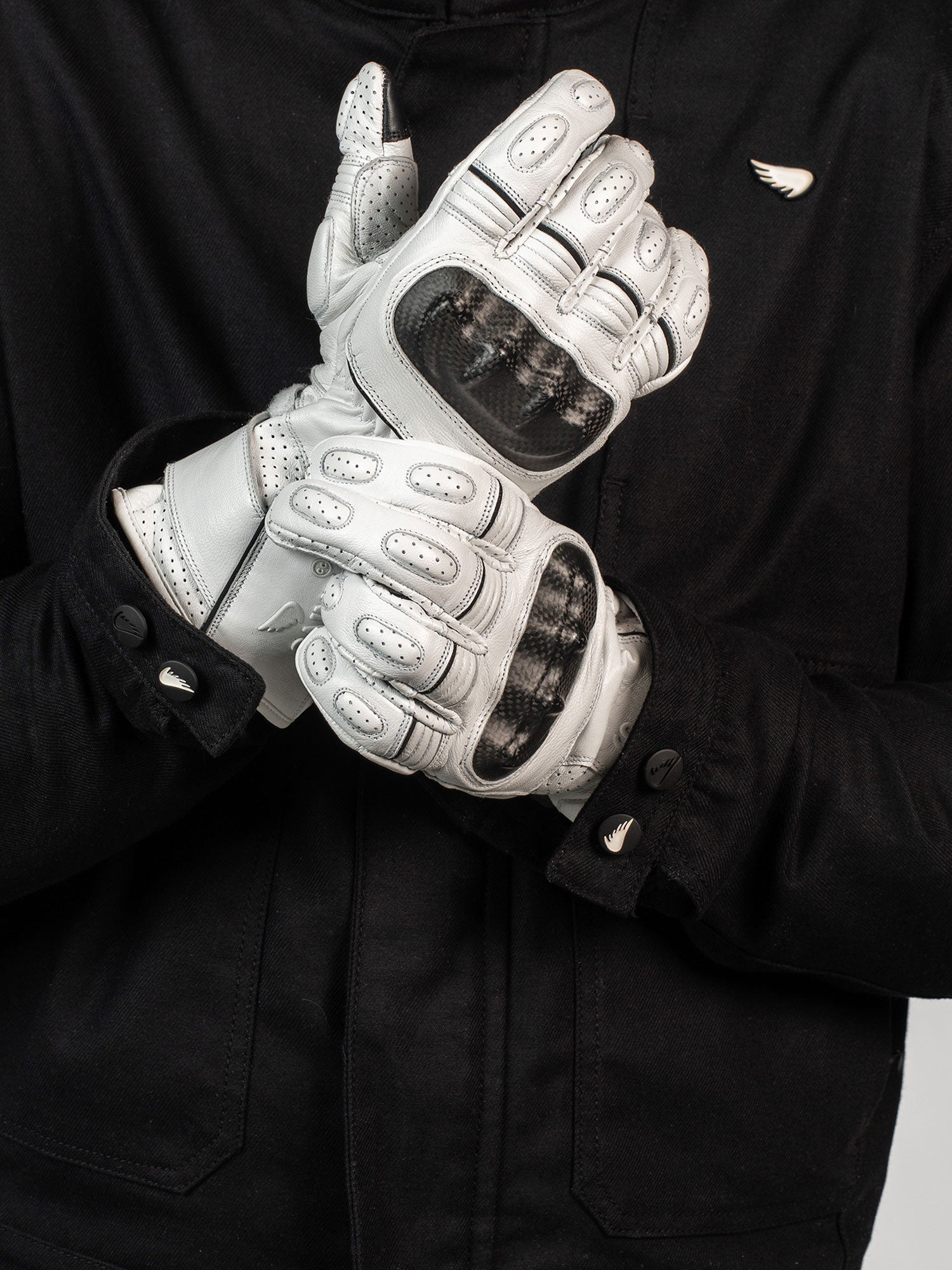 SA1NT White Road Gloves - Saint USA