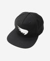 Embroidered Wing Patch Snapback - Black - Saint USA