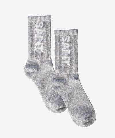 SA1NT Bamboo Crew Sock - Grey Marle Twin Pack - Saint USA